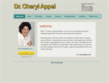 Tablet Screenshot of drcherylappel.com